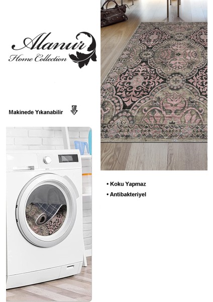 Dijital Salon Halısı Star Pamuk Kaymaz Taban Modern Osana Pudra