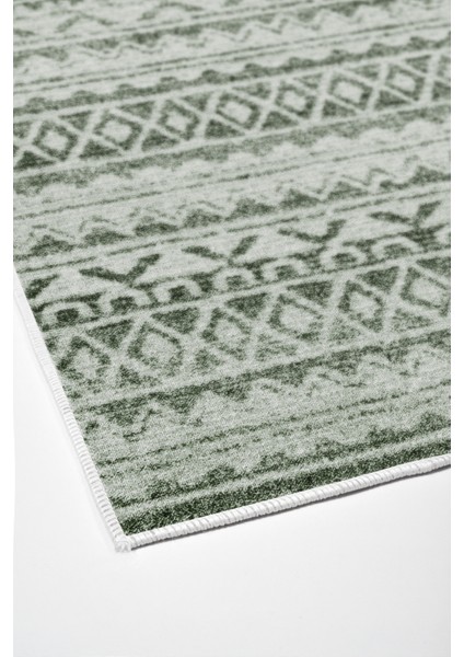 Dijital Mutfak Halısı Star Pamuk Kaymaz Taban Iskandinav Mali Yeşil fırsatları