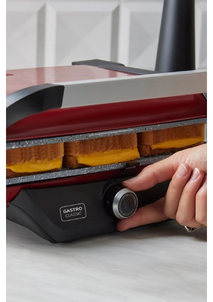Gastro Classic Izgara ve Tost Makinesi Kırmızı fırsatları