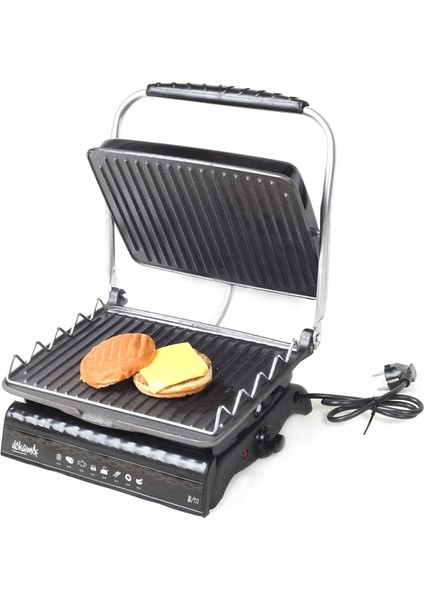 Ultra Plus Organik Demir Döküm Izgara& Tost Makinası Siyah Izgara Aparatlı,fırçalı,yağdanlık indirimleri