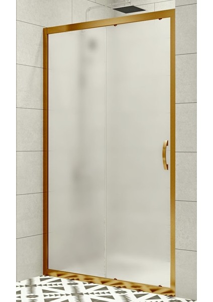 Duşakabin Ön Cephe Altın 5 mm Buzlu Cam Yükseklik 190 cm fiyatları