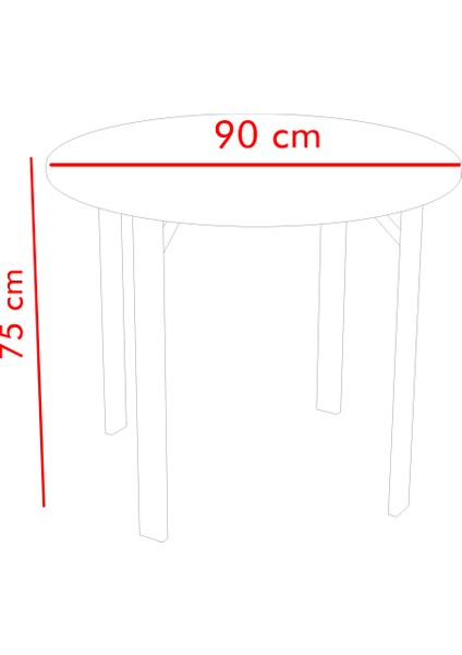 Trend Yuvarlak Mutfak Masa Takımı Atlantik Çam-Krem-Kahve