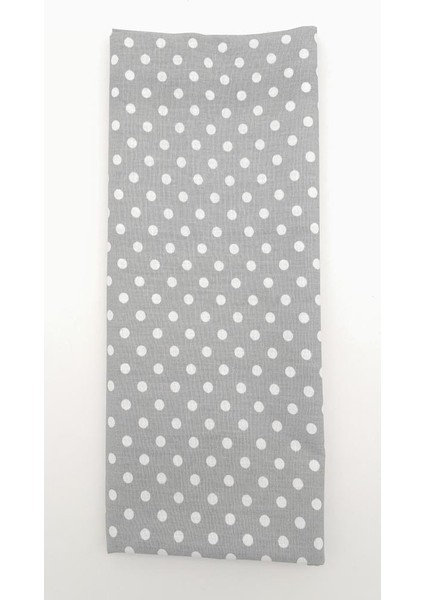 120X50 cm Gri Renk Küçük Puantiyeli Pamuklu Astarlık Kumaş No:23