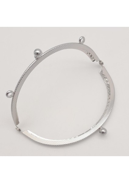12.5 cm Oval Cüzdan Klipsi Cüzdan Bursu Gümüş Renk