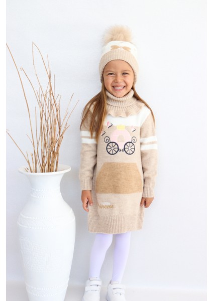 Triko,kazak,bere,boyunluk,kışlık,elbise,kız Çocuk,takım