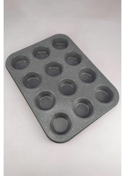 12 Bölmeli Yanmaz Yapışmaz Muffin & Cupcake Kalıbı – THN69005