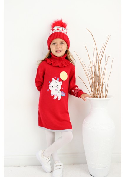 Triko,kazak,bere,boyunluk,kışlık,elbise,kız Çocuk,takım