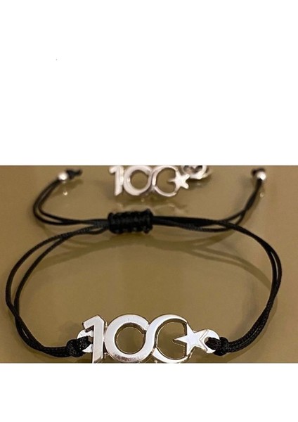 100. Yıl (Yüzüncü Yıl Bileklik ) Asansör Ipli Bileklik Gümüş 1 Adet