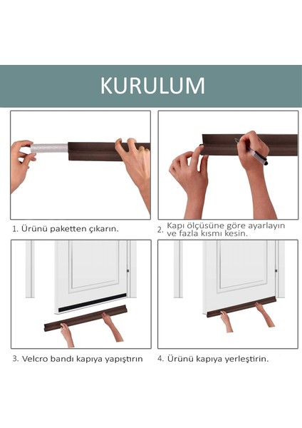 2 Adet Gri Lüks Model Kapı Altı Rüzgar Önleyici Sünger Rüzgarlık 90 cm