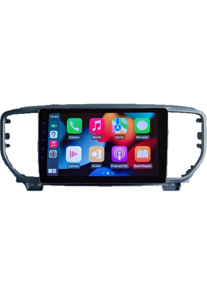 Kia sportage 2021-2019 Yıl Android Sürüm 13 Kablosuz Carplay Navigasyon Multimedya 9 Inç Ekran 2gb Ram 32GB Rom Hafıza
