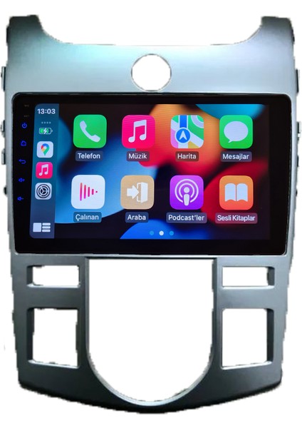 Kia Cerato 2010-2011 Yıl Dijital Kılma Android Sürüm 13 Kablosuz Carplay Navigasyon Multimedya 9 Inç Ekran 2gb Ram 32GB Rom Hafıza modelleri