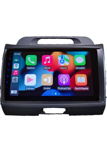 Kia Sportage 2010-2015 Yıl Android Sürüm 13 Kablosuz Carplay Navigasyon Multimedya 9 Inç Ekran 2gb Ram 32GB Rom Hafıza modelleri