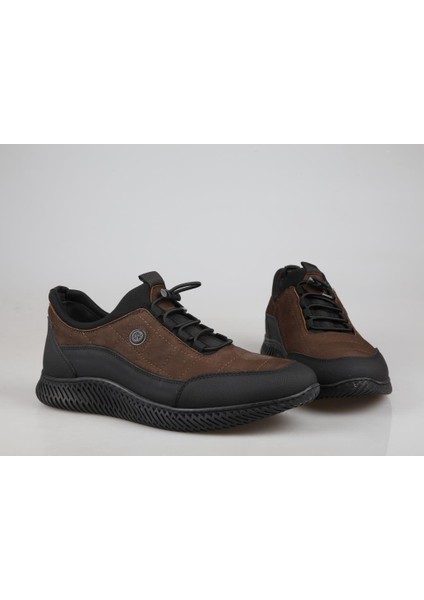 3K0690 Hakiki Deri Kahve Nubuk Erkek Günlük Ayakkabı fırsatları