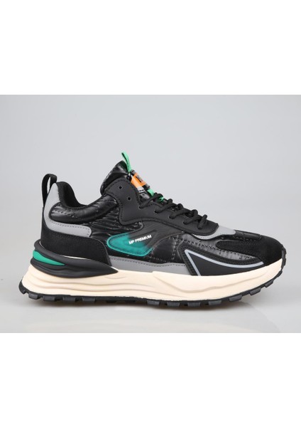 Mp 232-1235 Ithal Siyah Yeşil Erkek Sneakers