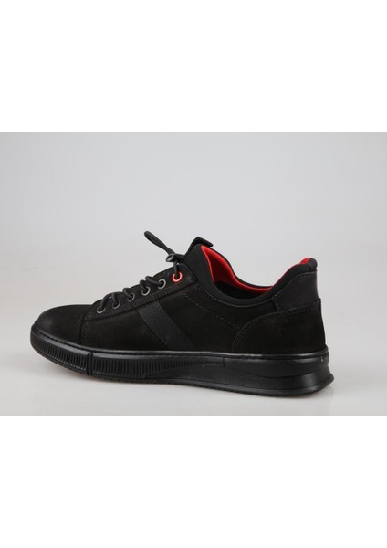 3K0584 Hakiki Deri Siyah Nubuk Erkek Günlük Ayakkabı fiyatları