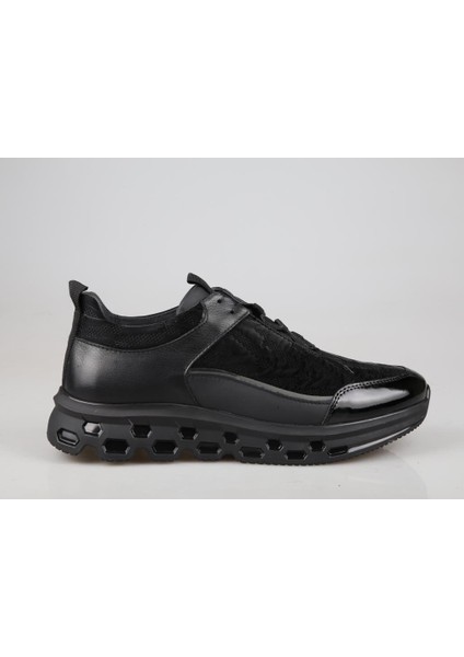 16202 Hakiki Deri Siyah Rugan Erkek Günlük Ayakkabı