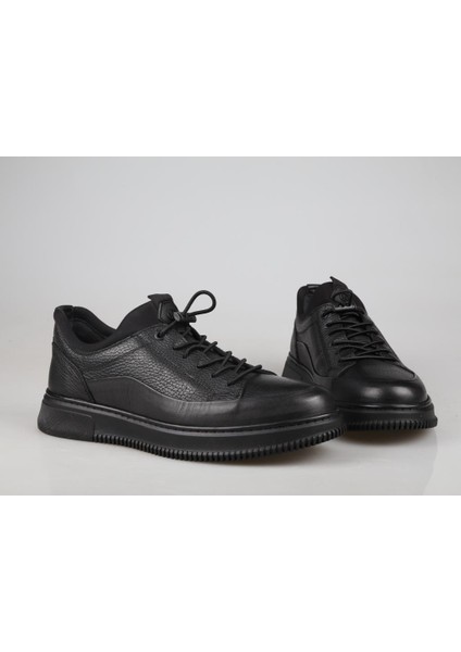 3K1232 Hakiki Deri Siyah Erkek Günlük Ayakkabı fırsatları