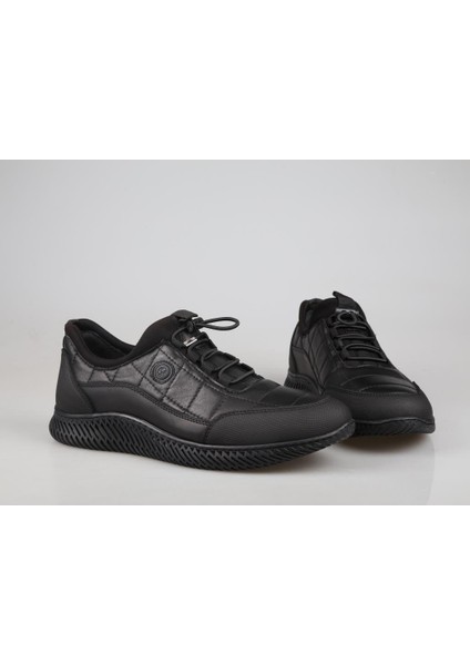 3K0690 Hakiki Deri Siyah Erkek Günlük Ayakkabı fırsatları