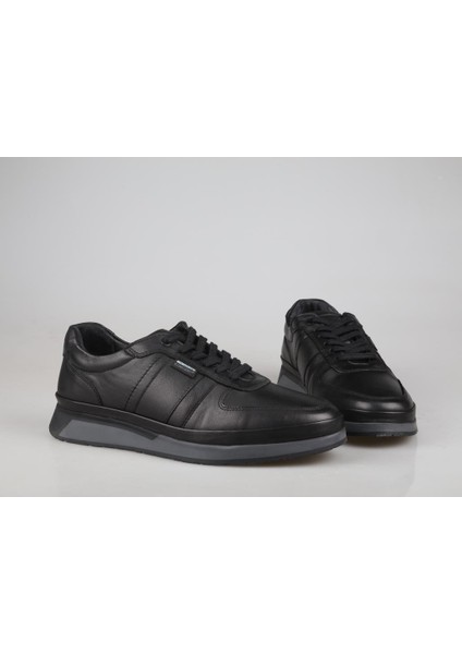 3K0926 Hakiki Deri Siyah Erkek Günlük Ayakkabı fırsatları
