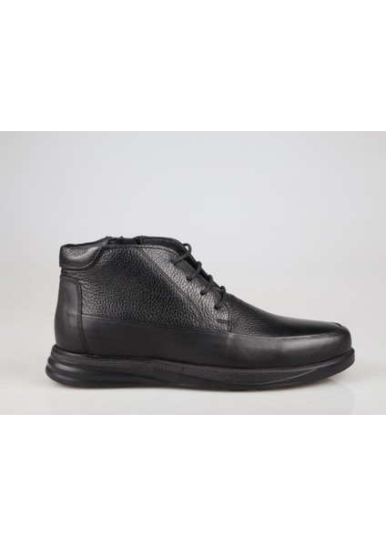 3K1392 Dr Jells Hakiki Deri Siyah Erkek Günlük Ayakkabı