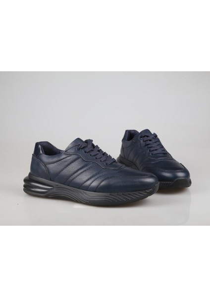 3K0738 Hakiki Deri Lacivert Erkek Günlük Ayakkabı fırsatları