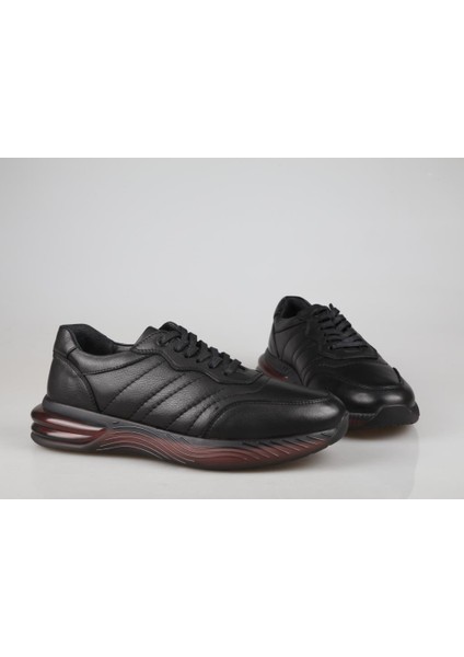 3K0738 Hakiki Deri Siyah Erkek Günlük Ayakkabı fırsatları