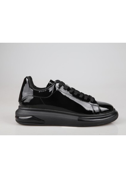 18343 Hakiki Deri Siyah Rugan Erkek Günlük Ayakkabı