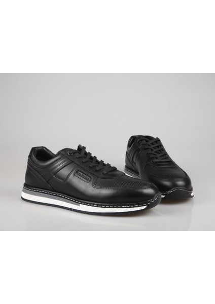 3K1478 Hakiki Deri Siyah Erkek Günlük Ayakkabı fırsatları