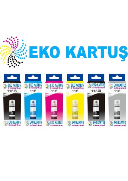 Epson 115 6’lı Muadil Mürekkep Seti