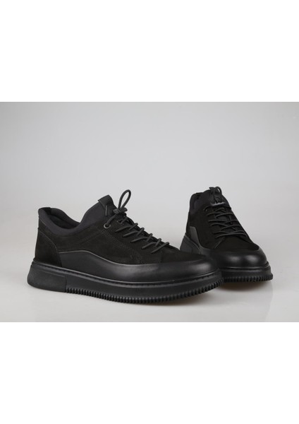 3K1232 Hakiki Deri Siyah Nubuk Erkek Günlük Ayakkabı fırsatları