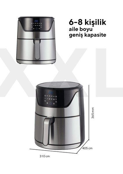 Inox Digital Fastfryer Yağsız Fritöz Airfryer modelleri