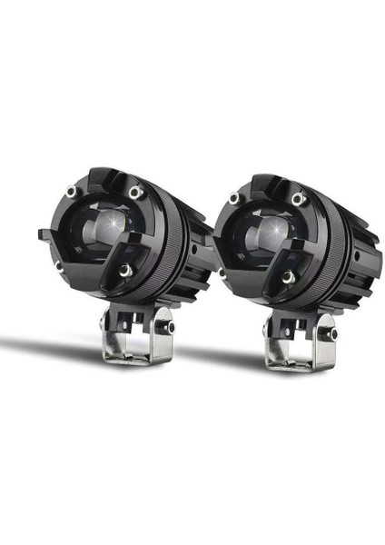 Raven 2 Adet 30W Çift Renk Turuncu Beyaz 3 Modlu Motosiklet Sis Farı LED Lamba modelleri