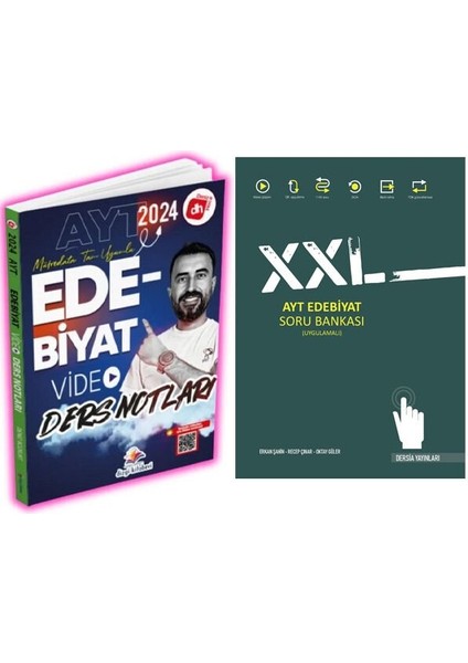 Dersia 2024 Xxl AYT Edebiyat Soru ve Dizgi AYT Edebiyat Video Ders Notları 2'li Set