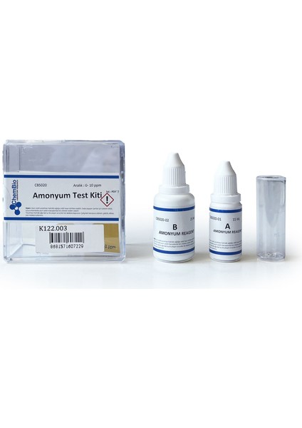 Amonyum Test Kiti 0-10 Ppm 100 Test Kolorimetrik Ammonium Su Kalite Akvaryum