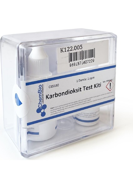 Karbondioksit Test Kiti 70 Test Titrimetrik 1 Ppm/damla