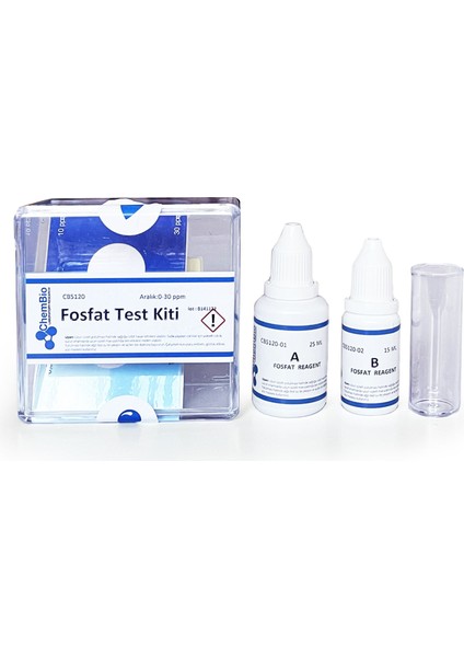 Fosfat (Orto) Test Kiti 100 Test (0,5 - 1 - 2,5 - 5 - 10 -30 Ppm)