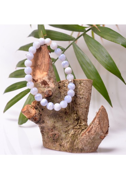 Kalsedon Taşı Bileklik - 8 mm modelleri