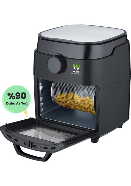 Air Fryer 12 Litre Siyah Oven Akıllı Fritöz