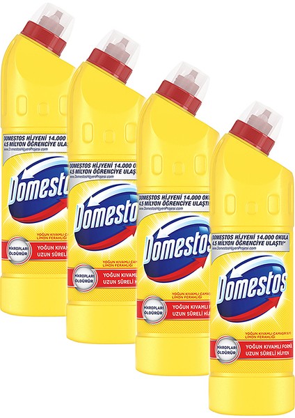 Limon Ferahlığı Çamaşır Suyu 750 ml x 4 Adet