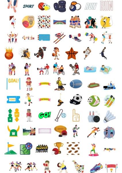 500 Adet Erkek Çocuklar Için Spor Sticker - Etiket fırsatları