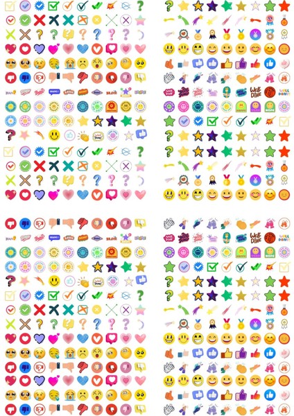 1064 Adet Öğretmenler Için Öğrenci Ödüllendirme Stickerları - Ödev Kontrol Etiketleri -Sınıf ve Okul fiyatları