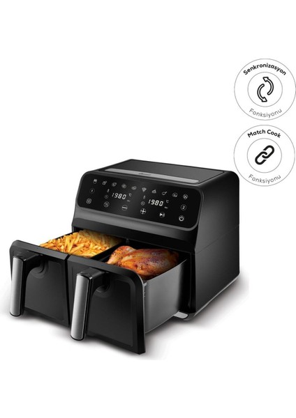 Multifry Xxxl 4+4 Litre Dijital Twin Iki Hazneli Airfryer