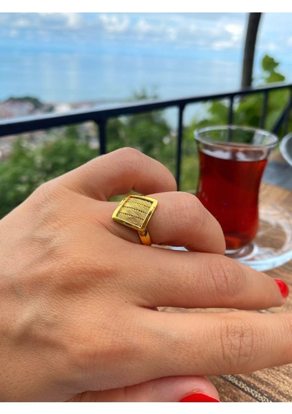 Kadın Gümüş Hasır Yüzük