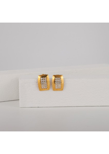 Kadın Gümüş Hasır Küpe