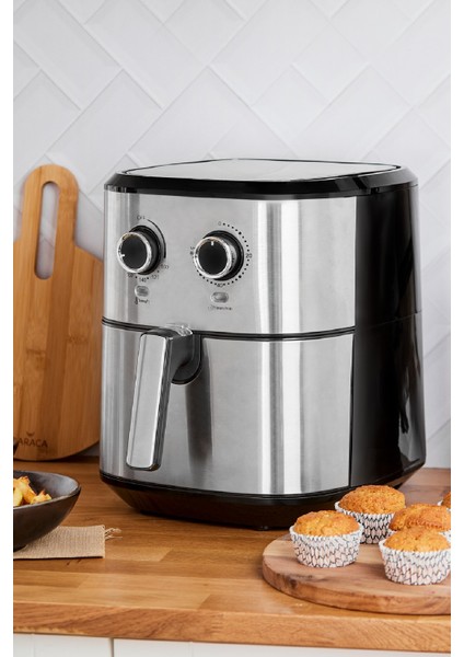 Multifry Inox Double Pan Airfryer 5,5 Litre Xl