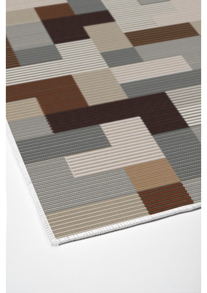 Dijital Mutfak Halısı Star Pamuk Kaymaz Taban Modern Andrina Kahve fırsatları