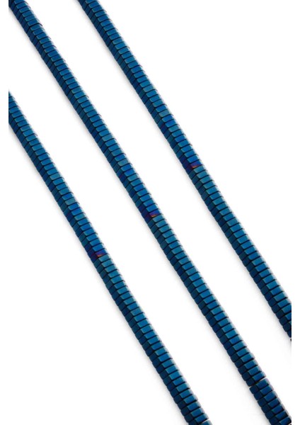 Hematit Doğal Taş Parlak Mavi Altıgen Kesim 6X2MM Dizi fiyatları