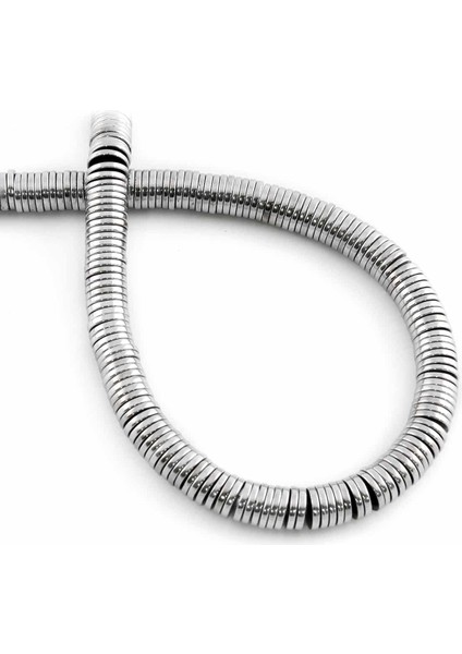 Hematit Doğal Taş Parlak Gümüş 6X1MM Dizi