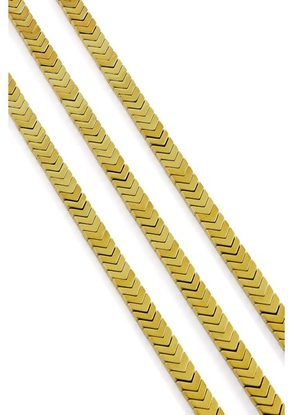 Hematit Doğal Taş Parlak Gold Çavuş Kesim 7X2MM Dizi fiyatları
