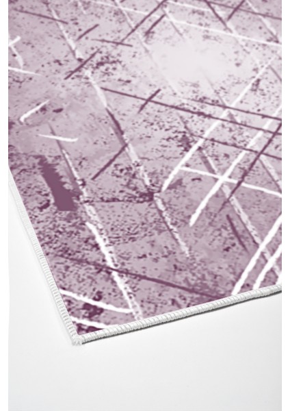 Dijital Mutfak Halısı Trend Keçe Kaymaz Taban Modern Allissa Mor fırsatları